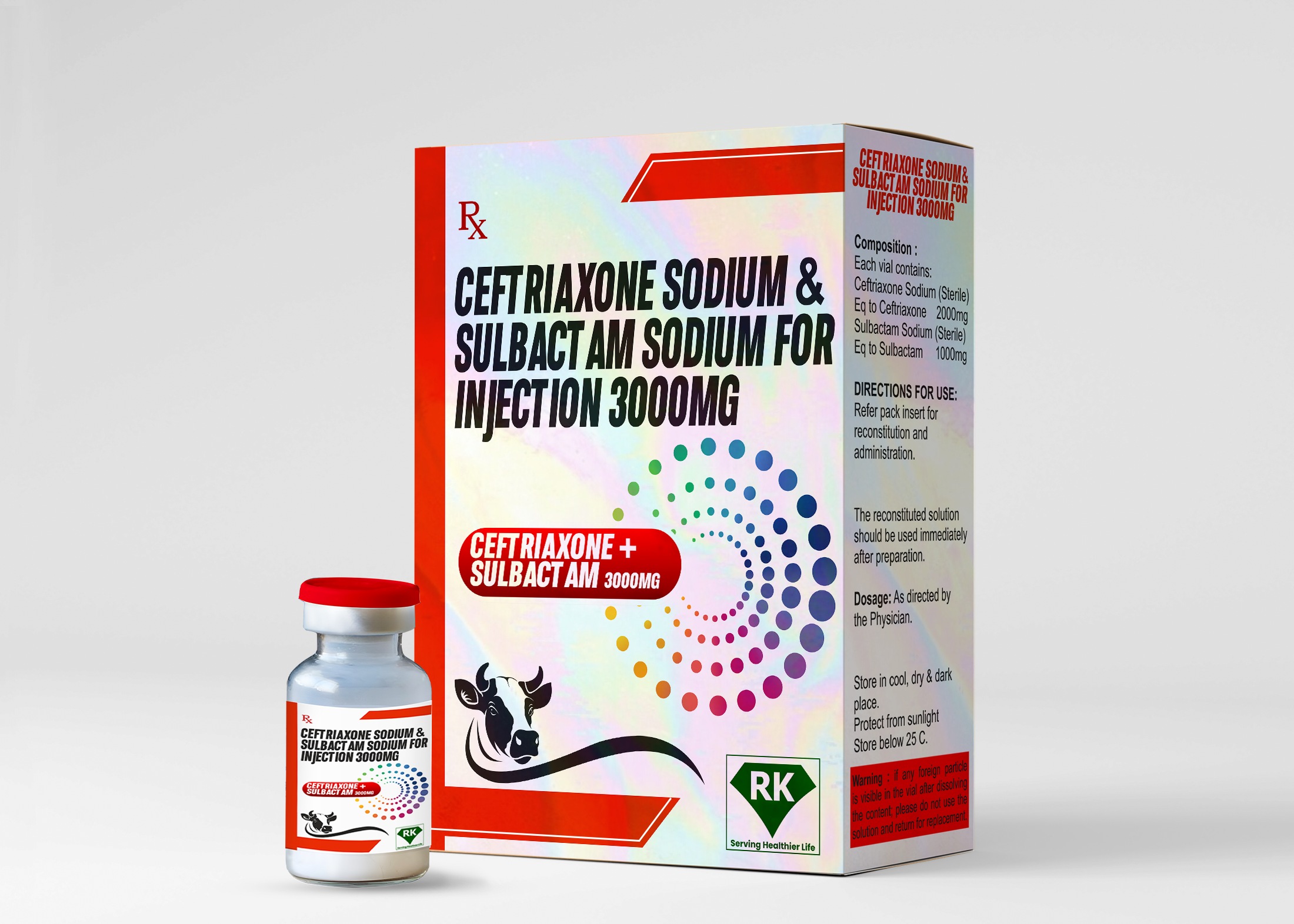 Ceftriaxone Sodium & Sulbactam Sodium for Injection 3000mg